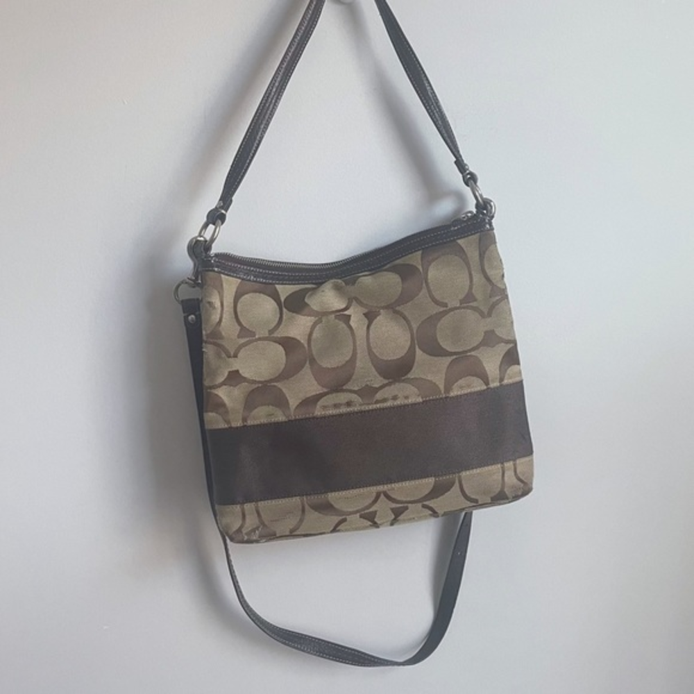 Coach Canvas‎ Crossbody Purse, Jacquard Coach Handbag, Convertible Strap